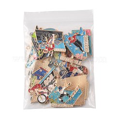19Pcs 19 Styles Sports Alloy Enamel Pendants&nbsp;ENAM-FS0004-41