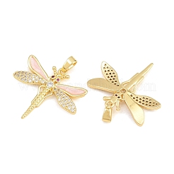 Brass Colorful Cubic Zirconia Enamel Pendants&nbsp;KK-E800-01G