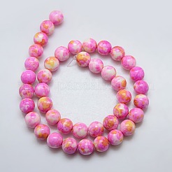 Synthetic Ocean White Jade Beads Strands&nbsp;G-L019-8mm-02