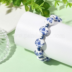 Handmade Printed Porcelain Braided Beaded Bracelets for Women&nbsp;BJEW-JB14196