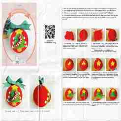 Christmas Theme Needle Felting Keychain Kit with Instructions&nbsp;DIY-F111-03