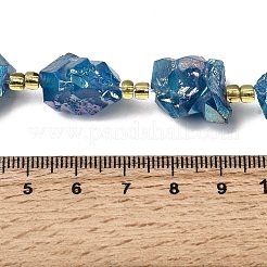 Electroplated Raw Rough Natural Amethyst Beads Strands&nbsp;G-Z131-J02-01