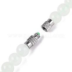 6MM Gradient Color Natural Myanmar Jade Round Beaded Necklaces&nbsp;NJEW-Q150-01