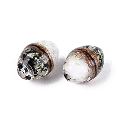 Luminous Handmade Gold Sand Lampwork Beads&nbsp;FOIL-N035-01C