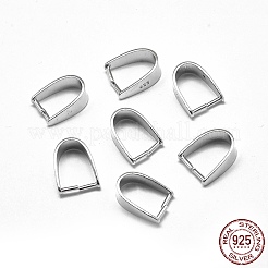 Anti-Tarnish Rhodium Plated 925 Sterling Silver Pendant Bails&nbsp;STER-L057-078S