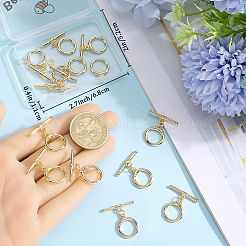 Brass Toggle Clasps&nbsp;KK-BBC0013-60G