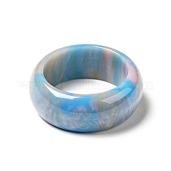 Resin Plain Band Finger Ring for Women&nbsp;RJEW-C034-01F