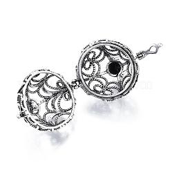 Rack Plating Brass Cage Pendants&nbsp;KK-Q402-01AS
