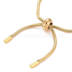 Adjustable Ion Plating(IP) 304 Stainless Steel Slider Bracelet/Bolo Bracelets Making&nbsp;BJEW-F412-04G