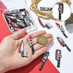 20Pcs 10 Styles Printed Opaque Acrylic Pendants&nbsp;MACR-CJ0001-87