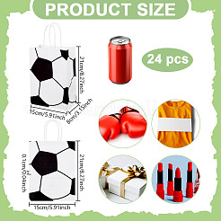 Football Printed Paper Gift Bags with Handle&nbsp;ABAG-WH0045-31A