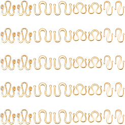 40Pcs 4 Styles Brass S Hook Clasps&nbsp;KK-BBC0024-31