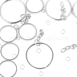 5Pcs 304 Stainless Steel Open Back Bezel Pendants&nbsp;STAS-TAD0001-01B