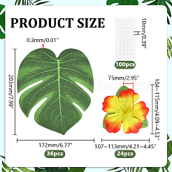 36Pcs Cloth Artificial Monstera Leaf&nbsp;AJEW-WR0003-51