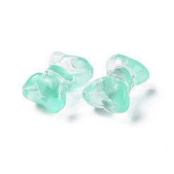 Transparent Spray Painted Glass Beads&nbsp;GLAA-I050-11F