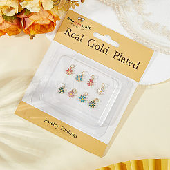 10Pcs 5 Colors Brass Enamel Charms&nbsp;KK-BBC0024-04