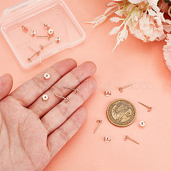 5Pairs 925 Sterling Silver Ear Stud Findings&nbsp;FIND-GO0002-66RG