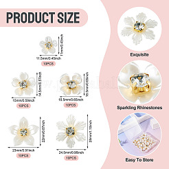 50Pcs 5 Styles Acrylic Cabochons&nbsp;MACR-TA0002-90