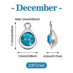 20Pcs Faceted Glass Charms&nbsp;RGLA-TADJ0001-01J