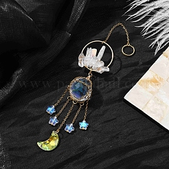Stainless Steel Cable Chains Pouch Teardrop Pendant Decorations&nbsp;HJEW-JM01578