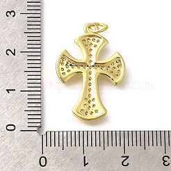 Brass Micro Pave Clear Cubic Zirconia Pendants&nbsp;KK-M297-09G