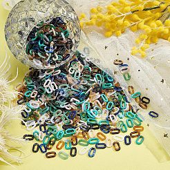 960Pcs 8 Colors Acrylic Linking Rings&nbsp;OACR-FH0001-030