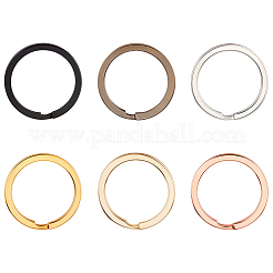 36Pcs 6 Colors Alloy Split Key Rings&nbsp;FIND-CY0001-71