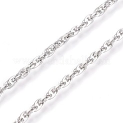 Tarnish Resistant 304 Stainless Steel Rope Chains&nbsp;CHS-L024-016B