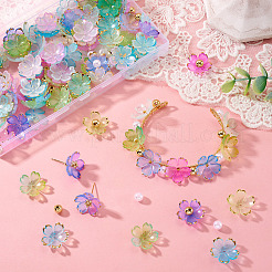 160Pcs 8 Styles Acrylic Bead Caps&nbsp;OACR-TA0004-53A