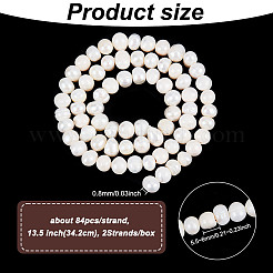 2 Strands Grade AA Natural Cultured Freshwater Pearl Beads Strands&nbsp;PEAR-GO0001-11