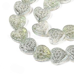Electroplate Transparent Glass Beads Strands&nbsp;EGLA-N017-04C
