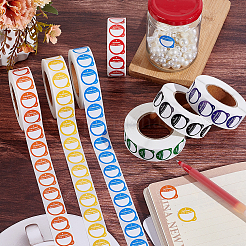 7 Rolls Paper Stickers&nbsp;STIC-WH0003-40B