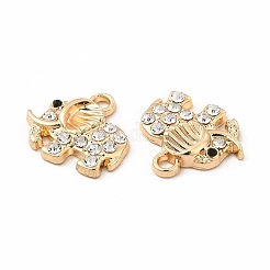 Rack Plating Eco-friendly Alloy Rhinestone Pendants&nbsp;FIND-A025-16G-02