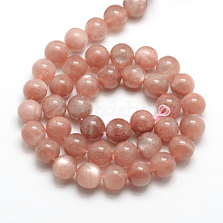 Grade AAA Natural Gemstone Sunstone Round Beads Strands&nbsp;LS-G-E251-34-4mm