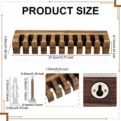 Wood Wall Mounted Slotted Display Stands for Belts&nbsp;ODIS-WH0099-126
