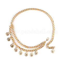 Alloy Disc Tassel Double Layer Waist Belly Chains for Women&nbsp;FS-WG8F1FB-01