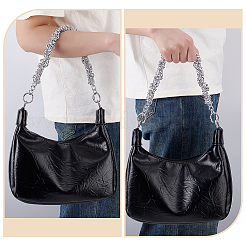 Zinc Alloy Twisted Ring Chain Bag Handles&nbsp;FIND-WH0436-47P
