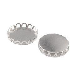 Non-Tarnish 316 Surgical Stainless Steel Cabochon Tray Settings&nbsp;STAS-I187-01I-P