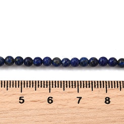 Natural Lapis Lazuli Beads Strands&nbsp;G-L621-B10-4mm-A