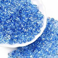 Spray Painted Transparent Glass Seed Beads&nbsp;SEED-T007-05H