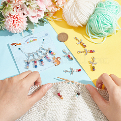 Dragonfly Pendant Stitch Markers&nbsp;HJEW-AB00297
