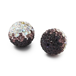 Gradient Color Design Polymer Clay Rhinestone Beads&nbsp;CLAY-NH0001-03C