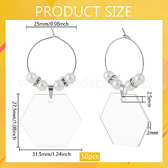 Blank Acrylic Wine Glass Charms&nbsp;AJEW-AB00151