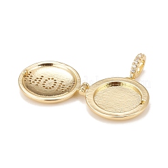 Mother's Day Brass Micro Pave Cubic Zirconia Locket Pendants&nbsp;KK-A161-45G