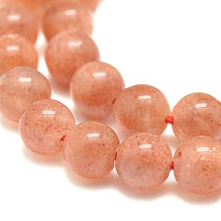 Natural Sunstone Beads Strands&nbsp;G-F674-09-6mm