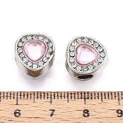 Rack Plating Alloy Rhinestone European Beads&nbsp;FIND-N011-06P