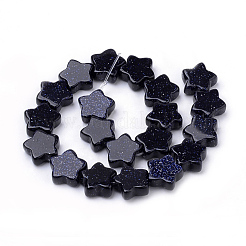 Synthetic Blue Goldstone Beads Strands&nbsp;X-G-R451-08B