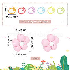 Flower Silicone Knitting Needle Point Protectors&nbsp;DIY-NB0009-49
