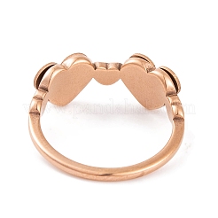 304 Stainless Steel Heart Finger Ring for Women&nbsp;RJEW-C086-10-RG