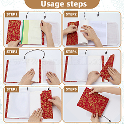 Polyester Book Cover with Bookmark Rope&nbsp;OFST-WH0012-003